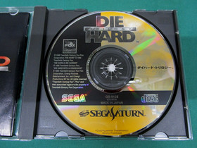 Sega Saturn - Die Hard Trilogy - spine card, postcard, leaflet. JAPAN. SS. 17257
