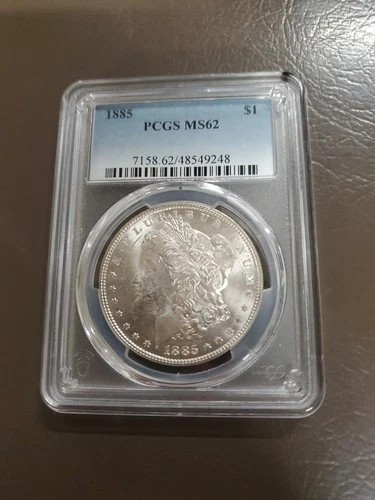 1885 Morgan Silver Dollar PCGS MS62 Philadelphia Mint