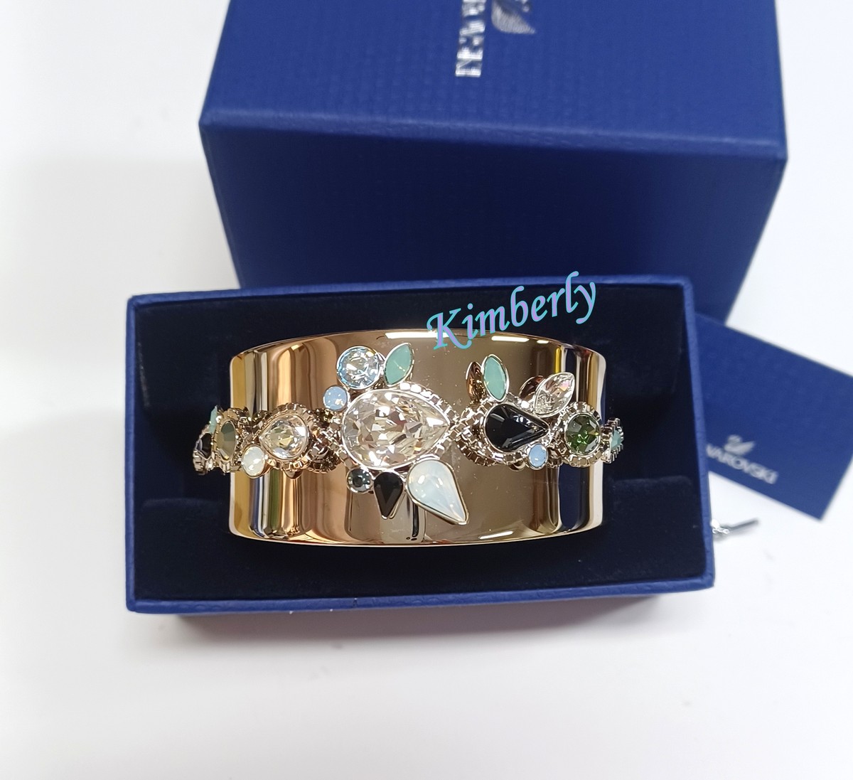 Swarovski Rachel Cuff Size M Flower Multicolor Crystal Authentic NEW 1128024