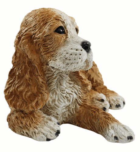 Figura Cocker Spaniel Cachorro Figurilla de Perro Colección Castagna De Resin H - Imagen 3 de 5