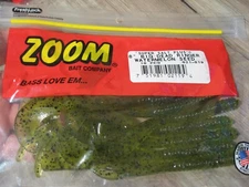 10 Zoom 8" Big Dead Ringer Worms Soft Plastic Fish Baits Watermelon Seed 021-019