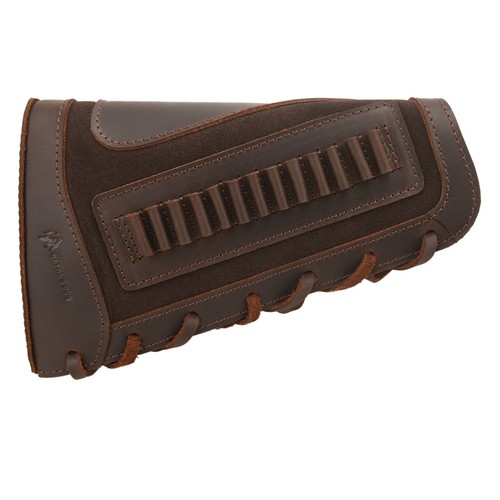 Custodia in pelle per munizioni copri fucile fucile buttstock per .357/.308/.22lr/12GA - Foto 42 di 62