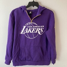 NBA Lakers 1/4 Zip Pullover Hoodie Sweatshirt XL 18-20