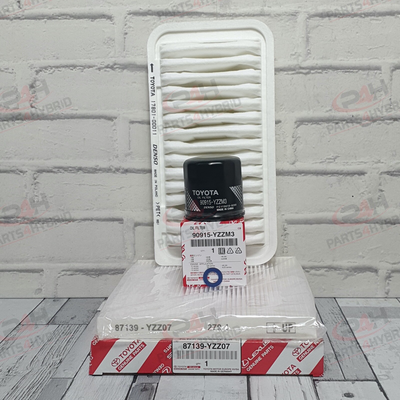GENUINE TOYOTA COROLLA SERVICE FILTERS ZZE121 1.6L 2001-2007 ALL FILTERS & SUMP