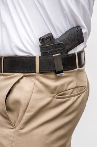 LT BLACK CUSTOM IWB Leather Holster YOUR CHOICE:rh,lh-laser-slide-cant-belt-mag+ - Picture 7 of 12