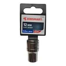 1 New Jobsmart 12 mm 12 Pt. Deep Socket 1/2" Drive 1038383