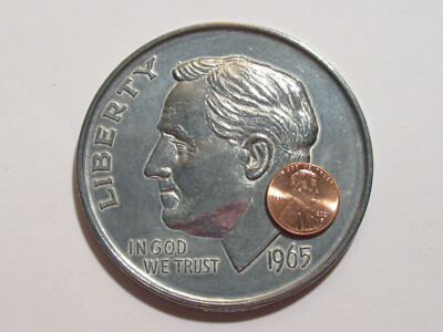 U.S. Coin Giant ROOSEVELT DIME Coin Coaster Paperweight 3 in U.S. Coin Giant ROOSEVELT DIME Coin Coaster Paperweight 3 in