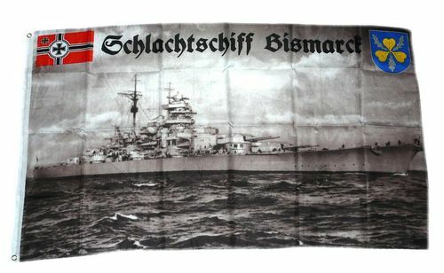 Flagge / Fahne Schlachtschiff Bismarck Kriegsmarine Hissflagge 90 x 150 cm - Bild 1 von 1