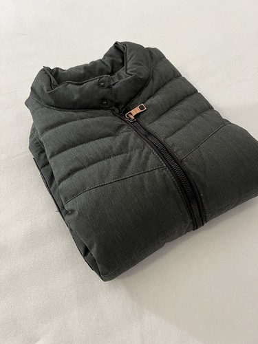 Zara Man Quilted Puffer Vest Mens Size XL Dark Gray - Picture 4 of 9