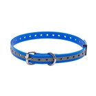 ST Blue L70xW1.9cm Reflective High Flex Waterproof Dog Fence TPU Collar Strap
