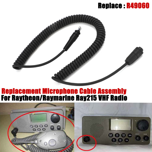 For Raymarine Ray215 VHF Radio Microphone Mic Cord Cable Replacement for R49060 - Picture 1 of 12