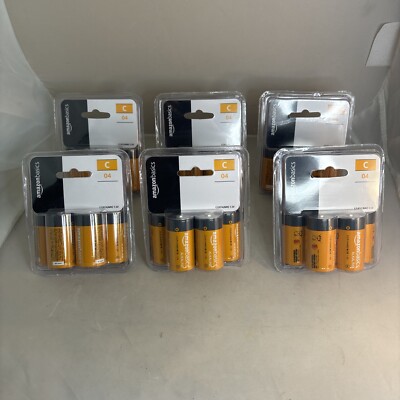 24 (Lot of 6) AmazonBasics C Cell All-Purpose Alkaline Batteries - 6 Pack 5/2027