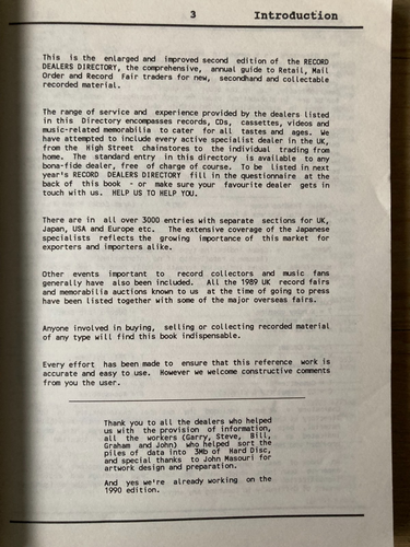 1989 Record Dealers Directory Essential guide for collectors in recorded music - Picture 10 of 11