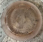 VTG 1930s Hocking Glass Miss America 12" Cake Plate 3 Foot Pink Diamond Crystal