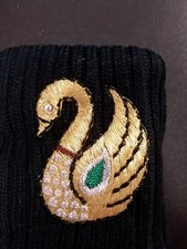 WOMEN'S FASHION SOCK SIZE 9-11 WITH SWAN PATCH