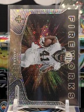 2020 Panini Prizm Fireworks Prizms No Huddle #7 Alvin Kamara NK1S