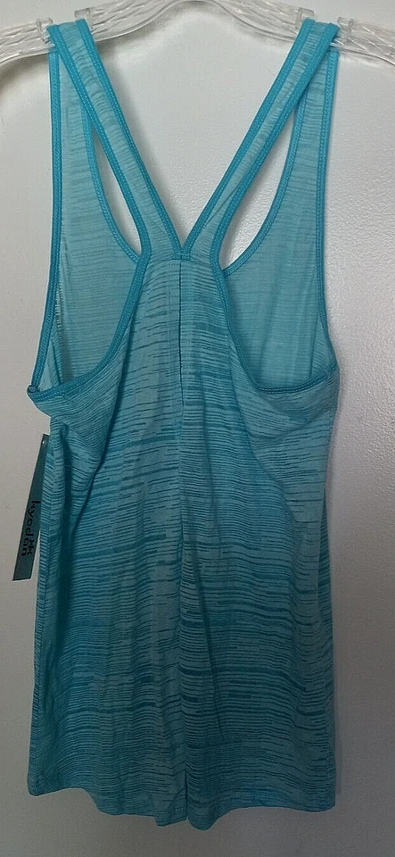 Camiseta sin mangas Kyodan mezcla algodón azul burnout espalda deportiva talla XS Foto 2 de 4