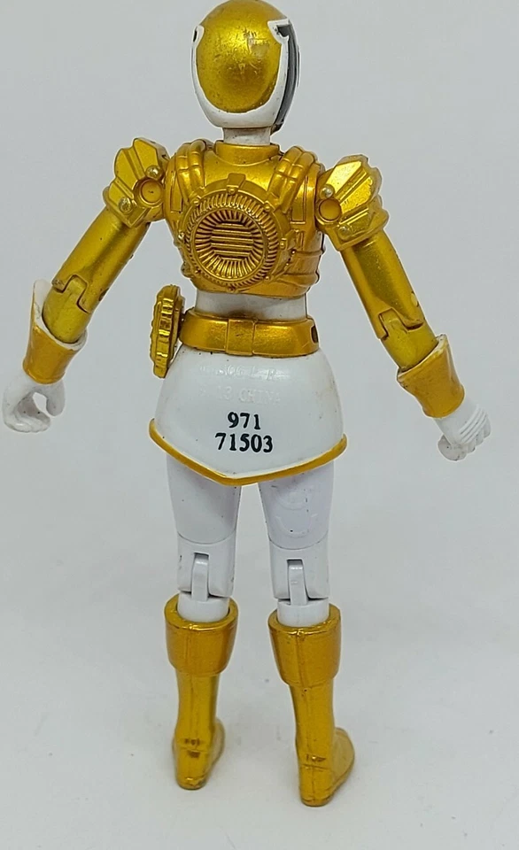 Power Rangers Megaforce экшн-фигурка Metallic Force ультра желтый рейнджер, 4 дюйма - Изображение 4 из 4