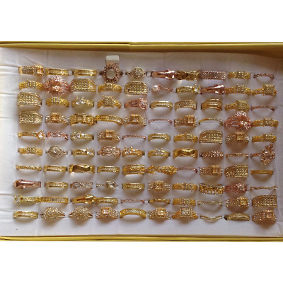 100 Stck. Großhandel Schmuck Lot gemischter Stil Vintage Ring Band Schmuck 50 Stck.