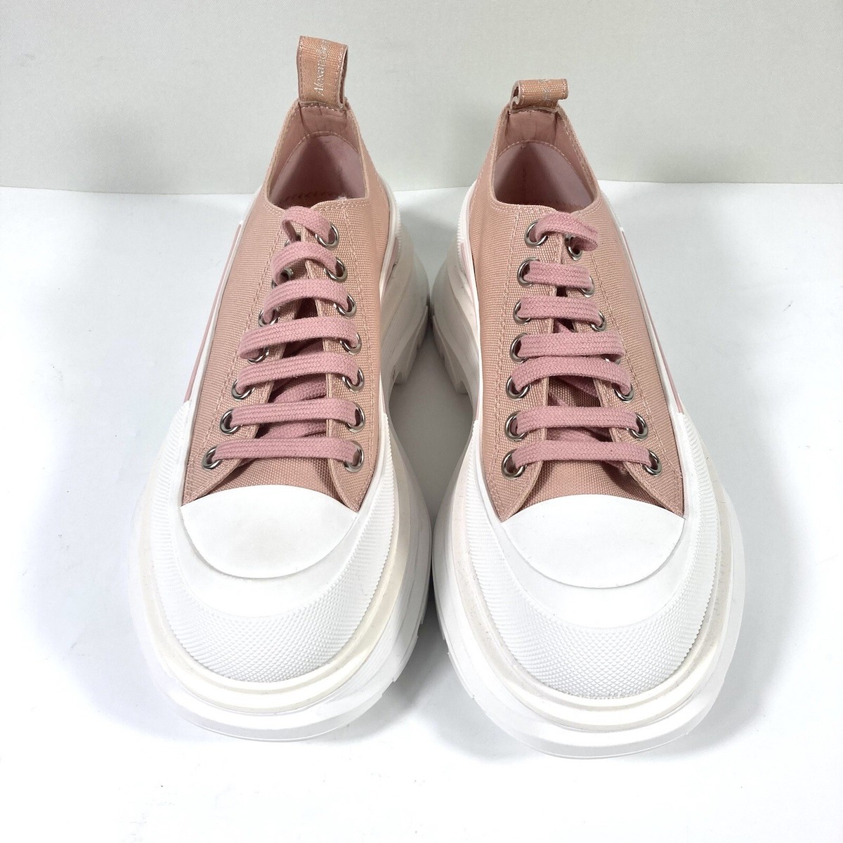 Alexander McQueen Tread Slick Low Top Sneaker Pink Size 37