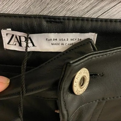 zara leather mom jeans