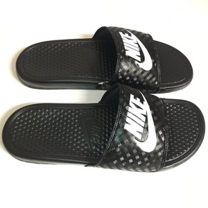 NIKE WOMENS Slides Benassi Just Do It | Woven Black | eBay