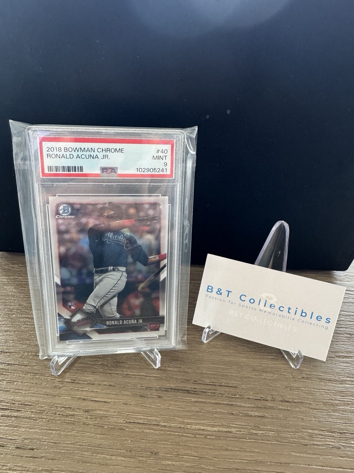 2018 Bowman Chrome Ronald Acuna Jr #40 PSA 9 MINT Rookie RC Atlanta Braves 🔥