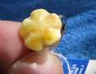 Natural Baltic amber 2 g ring sterling silver 925 USSR Russia antique size 7