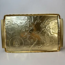 Arthur Armour Pennsylvania Council Deliberation World Map Atlas Tray RARE; EUC