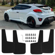 4PCS Front Rear Mud Flaps Splash Guards For 2012-2021 Hyundai Veloster Hatchback