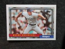 1992 Topps Wayne Rosenthal Rookie Texas Rangers #584 Baseball Card. rookie card picture