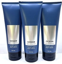3-Pack Bath  Body Works Ocean Men's Collection Ultra Shea Body Cream 8 oz 226 g