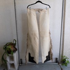 1950  s Cowboy Rodeo Leather Chaps Personalized Fridge White