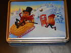 Planters Peanuts -Nuts- winter scene decorative Tin- collectible tin container