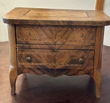 Antique French Mahogany Miniature Chest Of Drawers Apprentice Salesman Sample