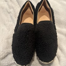 UGG Women's Australia RICCI Furry 1019659 Black Casual Slip-On Shoes - Size 8
