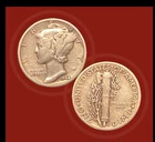 1944 - 10c Mercury Dime - Silver - KM# 140 - Very Fine Condition