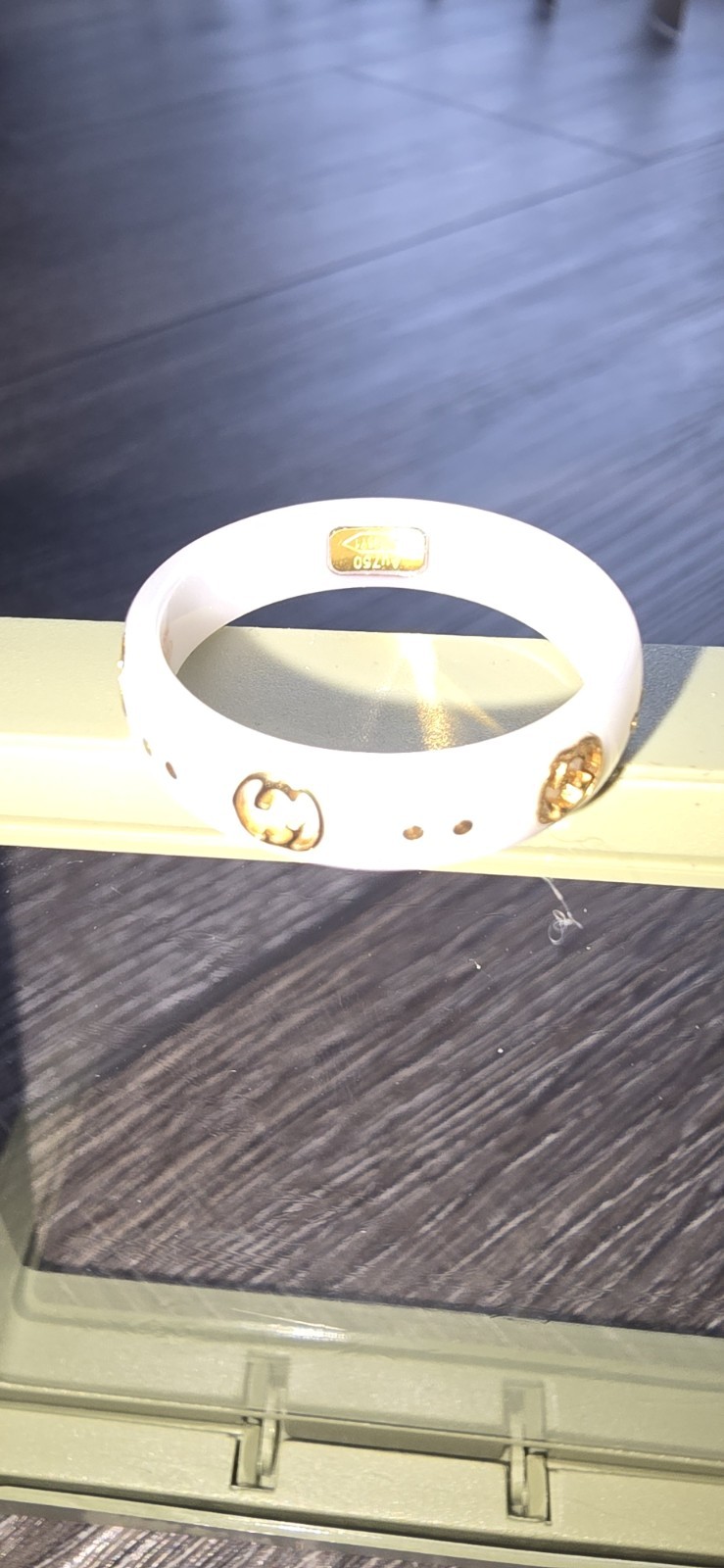 GUCCI Ceramic Interlocking Ring - image 3