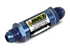 (2) Earl's Performance Inline Fuel Filter -4 AN Barb Inlet / -4 AN Barb Outlet
