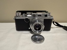 Leica IIF w/Chiyoko Minolta 45mm f2.8 Super Rokkor Lens and Case