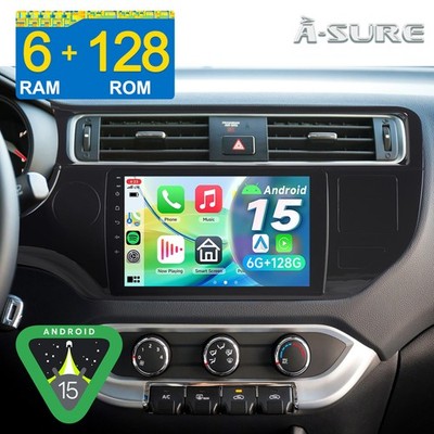 8 Core 6+128G Android 15 Autoradio GPS Navi CarPlay für Kia Rio iii UB 2015-2017