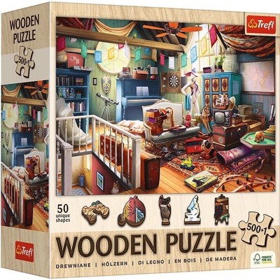 NEW Trefl Wooden Jigsaw Puzzle 500+1 Pieces Treasures in the Attic