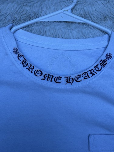 100 % authentische Chrom Herzen Hals Logo Tasche Langarm L/S T-Shirts brandneu - Bild 2 von 2