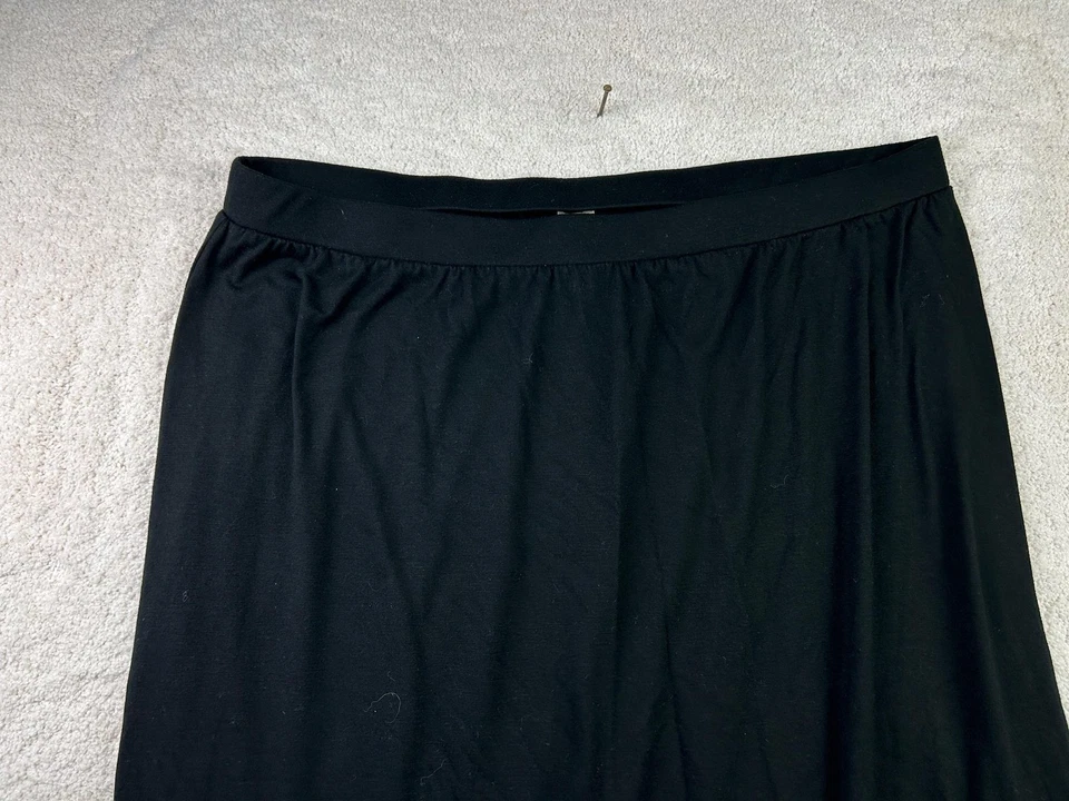 Falda Gloria Desteñida Para Mujer 3X 22W 24W Negra Tirar Hasta la Rodilla Informal Cómoda Foto 2 de 4