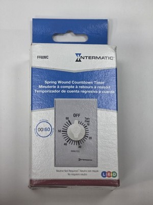 SW60MWK 60-Minute Spring Wound Timer, White - Energy-Saving Control Intermatic