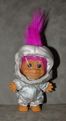 Troll Doll 4 1/2'' Russ Space Force X  Astronaut Purple hair