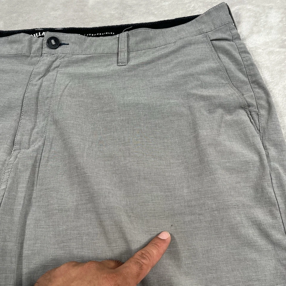Pantalones Cortos Híbridos Billabong Para Hombre 44 Cintura Gris Claro Crossfire Sumergible Secado Rápido Foto 3 de 4