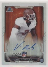 2015 Bowman Chrome Rookie Auto Refractor Vic Beasley #RCRA-VB Auto 7i2