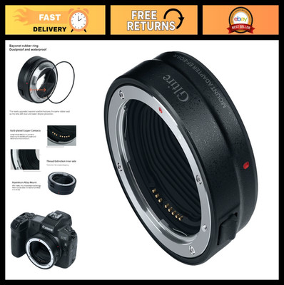 Auto Focus Lens Adapter for Canon EF/EF-S to RF Mount Cameras R5 R6 R7 R8 R10 R5