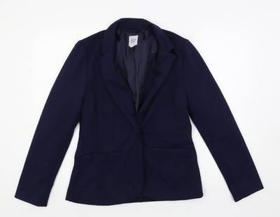 Gap Damen Blau Jacke Blazer Größe 6 Knöpfe